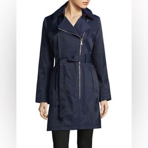 Vince Camuto Asymmetric Front Belted Trench Coat NEW small